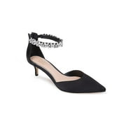 Jewel Badgley Mischka Womens Robles Metallic Evening Kitten Heels